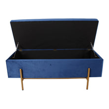 Load image into Gallery viewer, Rosanna Rectangular Velvet Ottoman in Royal Blue