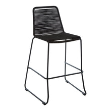 Load image into Gallery viewer, Britt Woven Rope Bar Stool Chair in Black