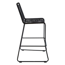 Load image into Gallery viewer, Britt Woven Rope Bar Stool Chair in Black