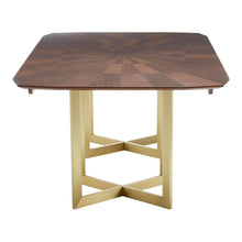 Load image into Gallery viewer, Isabelle 6 Seater Rectangular Walnut Dining Table in Gold