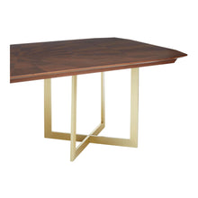 Load image into Gallery viewer, Isabelle 6 Seater Rectangular Walnut Dining Table in Gold