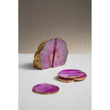 Load image into Gallery viewer, Megan Agate Coaster in Pink