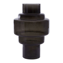 Load image into Gallery viewer, Petra Smoked Glass Vase in Black