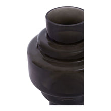 Load image into Gallery viewer, Petra Smoked Glass Vase in Black