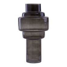 Load image into Gallery viewer, Petra Smoked Glass Vase in Black