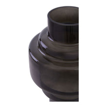 Load image into Gallery viewer, Petra Smoked Glass Vase in Black