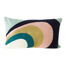Load image into Gallery viewer, Gina Curved Stripe Cushion in Blue