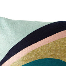 Load image into Gallery viewer, Gina Curved Stripe Cushion in Blue