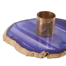 Load image into Gallery viewer, Megan Agate Candle Holder in Blue