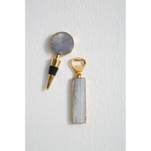 Load image into Gallery viewer, Megan Agate Opener & Stopper Set in Grey