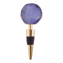 Load image into Gallery viewer, Megan Agate Opener & Stopper Set in Blue