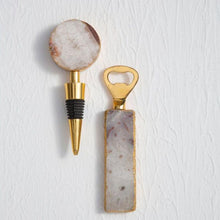 Load image into Gallery viewer, Megan Agate Opener & Stopper Set in Natural