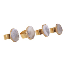 Load image into Gallery viewer, Megan Set of 4 Agate Napkin Rings in Grey