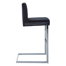 Load image into Gallery viewer, Vic Velvet Bar Stool Chair in Black