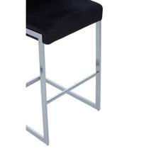 Load image into Gallery viewer, Vic Velvet Bar Stool Chair in Black