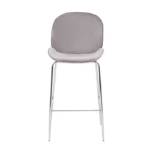 Load image into Gallery viewer, Alexa Velvet Bar Stool Chair in Mink and Chrome