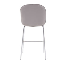 Load image into Gallery viewer, Alexa Velvet Bar Stool Chair in Mink and Chrome