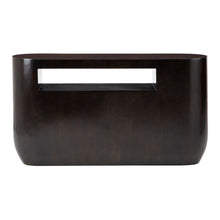 Load image into Gallery viewer, Heidi Oblong Bamboo Console Table in Dark Brown