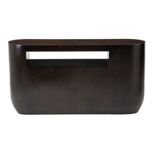 Load image into Gallery viewer, Heidi Oblong Bamboo Console Table in Dark Brown