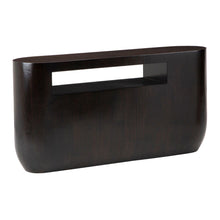 Load image into Gallery viewer, Heidi Oblong Bamboo Console Table in Dark Brown