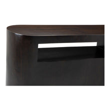 Load image into Gallery viewer, Heidi Oblong Bamboo Console Table in Dark Brown