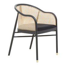 Load image into Gallery viewer, Ola Curved Cane Chair in Black