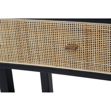 Load image into Gallery viewer, Ola Rectangular Cane Console Table in Black