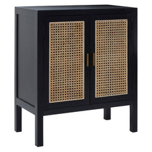 Load image into Gallery viewer, Ola Rattan Double Door Sideboard in Black
