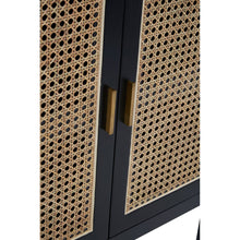 Load image into Gallery viewer, Ola Rattan Double Door Sideboard in Black