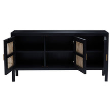 Load image into Gallery viewer, Ola Rattan Triple Door Sideboard in Black