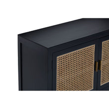 Load image into Gallery viewer, Ola Rattan Triple Door Sideboard in Black