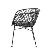 Load image into Gallery viewer, Kama Woven Rattan Lounge Chair in Black