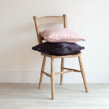 Load image into Gallery viewer, Oli Linen Ruffle Cushion in Blush