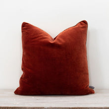 Load image into Gallery viewer, Unari Velvet Cushion in Rust