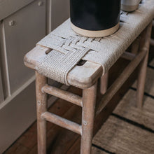Load image into Gallery viewer, Kibo Handwoven Narrow Side Table in Mango Wood