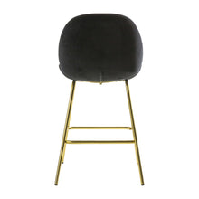 Load image into Gallery viewer, Abi Set of 2 Velvet Bar Stools in Black