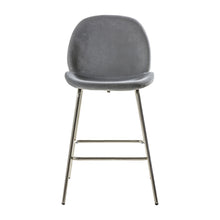 Load image into Gallery viewer, Abi Set of 2 Velvet Bar Stools in Light Grey