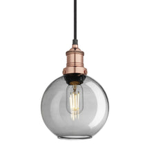 Load image into Gallery viewer, Industville Brooklyn 7 Inch Glass Globe Pendant in Grey