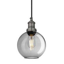 Load image into Gallery viewer, Industville Brooklyn 7 Inch Glass Globe Pendant in Grey