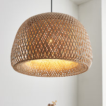 Load image into Gallery viewer, Antonia Rattan Dome Pendant Light