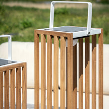 Load image into Gallery viewer, Annabel Wooden LED Solar Lantern in Natural
