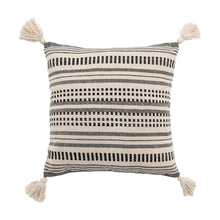 Load image into Gallery viewer, Maja Tassel Cushion Cover in Black and Cream