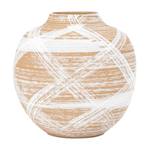 Load image into Gallery viewer, Presley Ceramic Vase in Brown and White