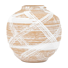 Load image into Gallery viewer, Presley Ceramic Vase in Brown and White