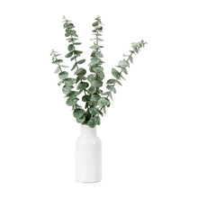 Load image into Gallery viewer, Artificial Eucalyptus Plant with White Vase