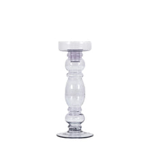 Load image into Gallery viewer, Fern Glass Candlestick in Grey