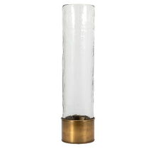 Load image into Gallery viewer, Jaina Glass Vase with Antique Bronze Base