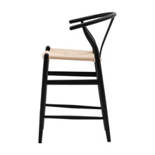 Load image into Gallery viewer, Sachi Wooden Set of 2 Bar Stools in Black