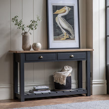 Load image into Gallery viewer, Nala 2 Drawer Wooden Console in Deep Navy