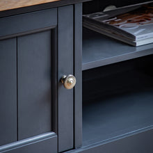 Load image into Gallery viewer, Nala Wooden Media Unit in Deep Navy